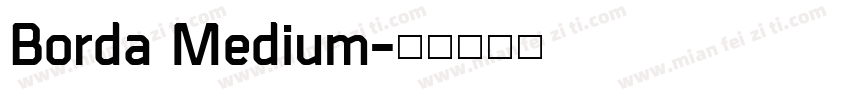 Borda Medium字体转换